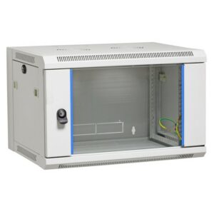 19" Wandgehäuse Flat Pack, Tiefe 450 mm, RAL7035